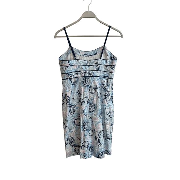 New Vineyard Vines Blue Floral Mosaic Print Dress in Jake Blue Size: 8 Medium - Picture 2 of 8